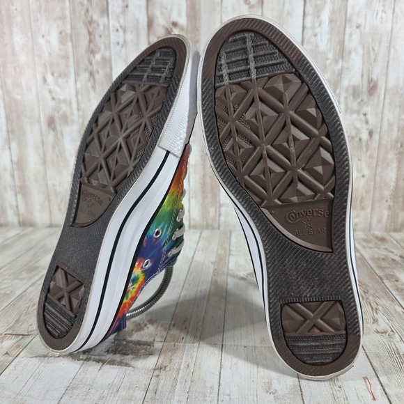 Converse Chuck Taylor All Star Low Top Rainbow Tie Dye Sneakers Womens 7.5 - Picture 7 of 8
